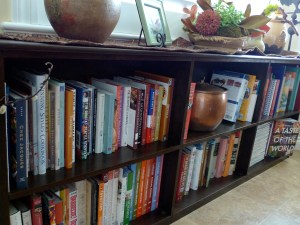 This is the book shelf that we had built for the "rest" of the cookbooks!