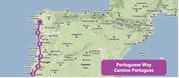 Camino Portuguese Map